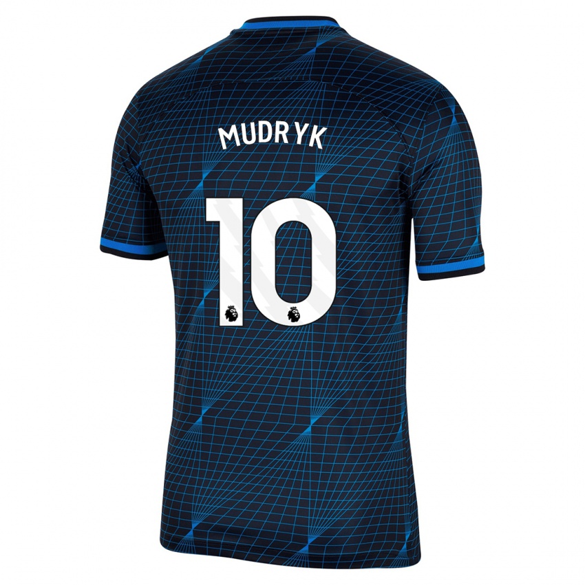 Kvinder Mykhaylo Mudryk #10 Mørkeblå Udebane Spillertrøjer 2023/24 Trøje T-Shirt