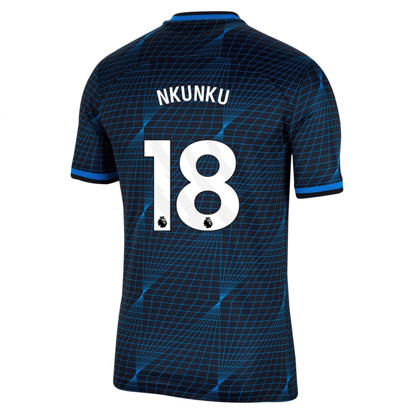 Kvinder Christopher Nkunku #18 Mørkeblå Udebane Spillertrøjer 2023/24 Trøje T-Shirt