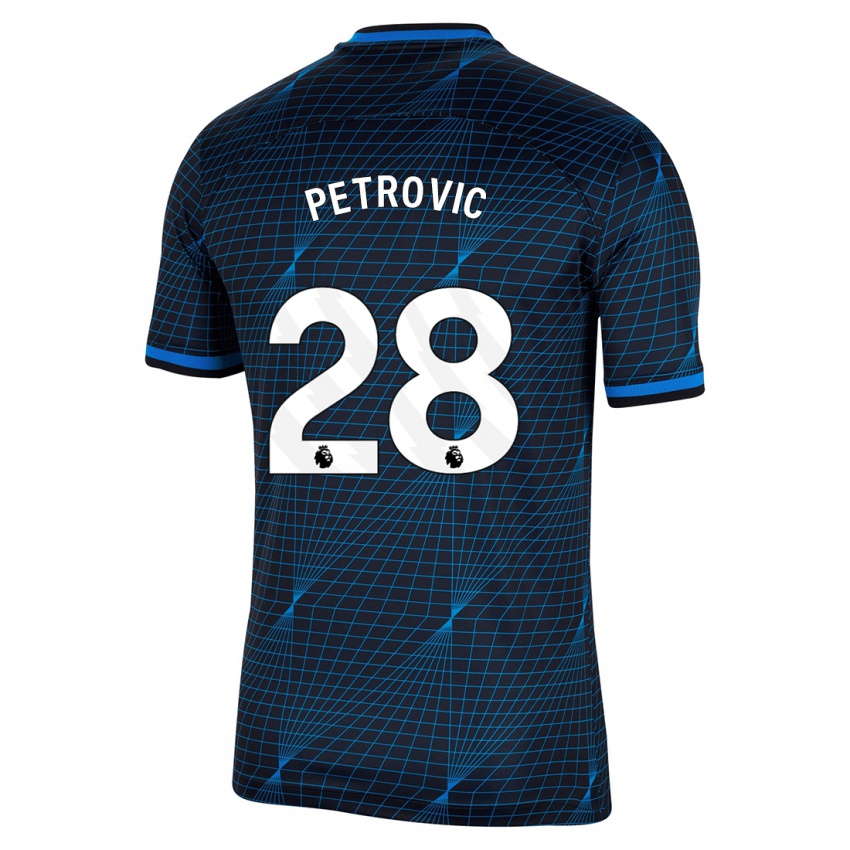 Kvinder Djordje Petrovic #28 Mørkeblå Udebane Spillertrøjer 2023/24 Trøje T-Shirt