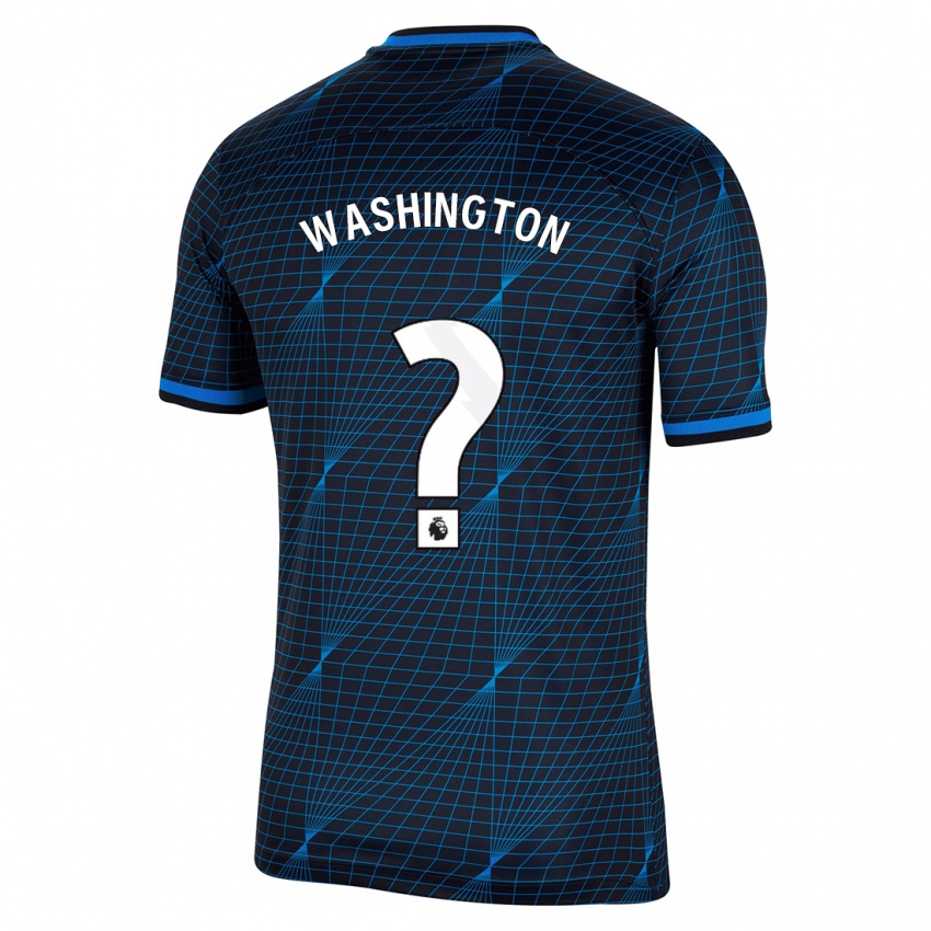 Kvinder Marcell Washington #0 Mørkeblå Udebane Spillertrøjer 2023/24 Trøje T-Shirt