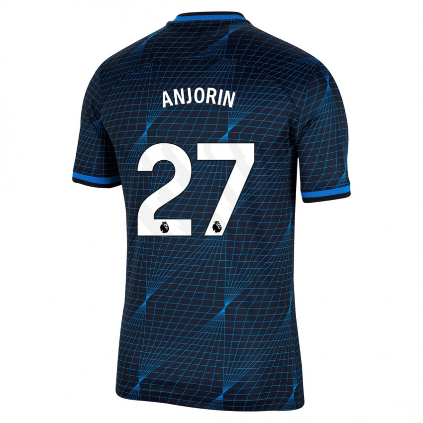 Kvinder Tino Anjorin #27 Mørkeblå Udebane Spillertrøjer 2023/24 Trøje T-Shirt