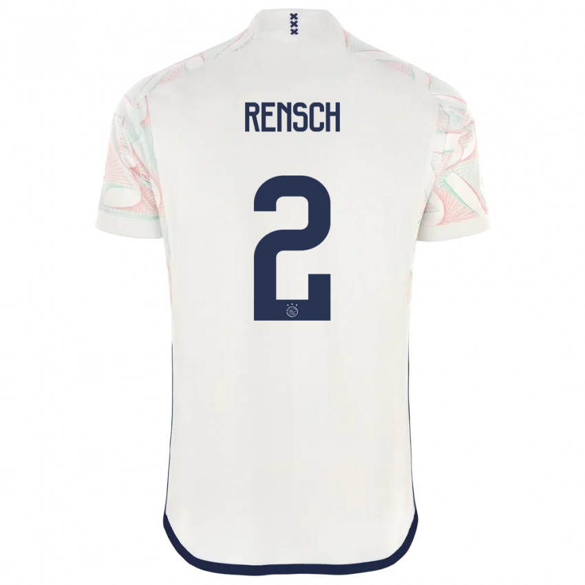 Kvinder Devyne Rensch #2 Hvid Udebane Spillertrøjer 2023/24 Trøje T-Shirt