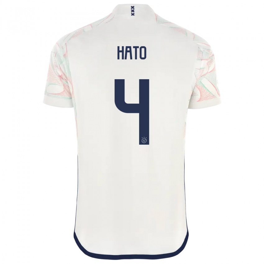 Kvinder Jorrel Hato #4 Hvid Udebane Spillertrøjer 2023/24 Trøje T-Shirt