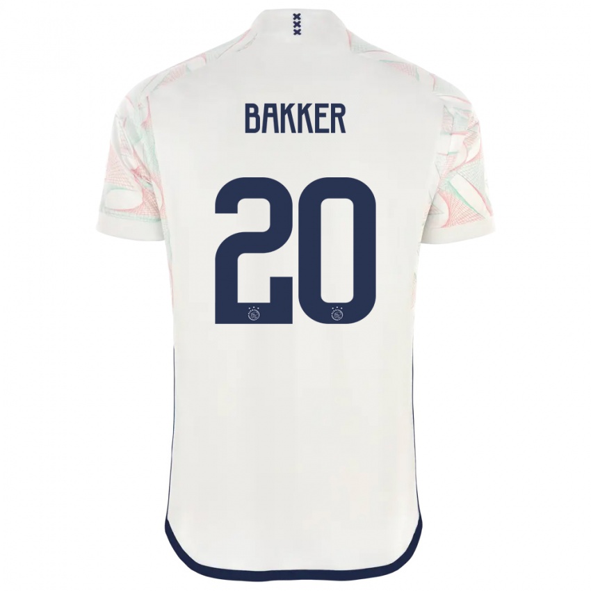 Kvinder Eshly Bakker #20 Hvid Udebane Spillertrøjer 2023/24 Trøje T-Shirt