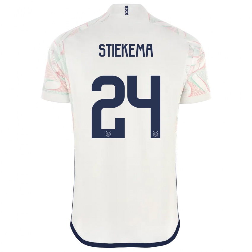 Kvinder Iris Stiekema #24 Hvid Udebane Spillertrøjer 2023/24 Trøje T-Shirt