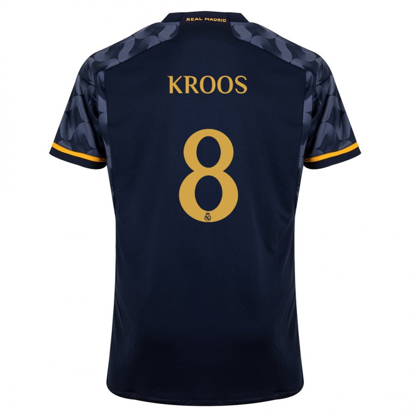 Kvinder Toni Kroos #8 Mørkeblå Udebane Spillertrøjer 2023/24 Trøje T-Shirt