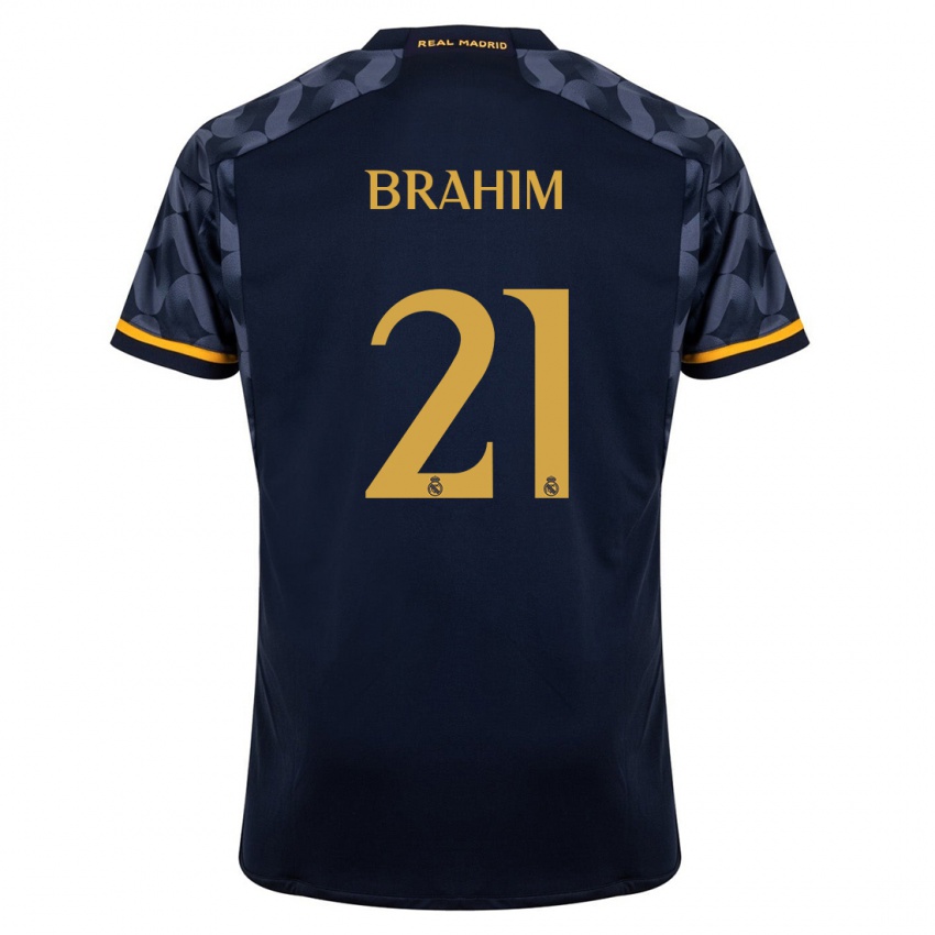 Kvinder Brahim Diaz #21 Mørkeblå Udebane Spillertrøjer 2023/24 Trøje T-Shirt