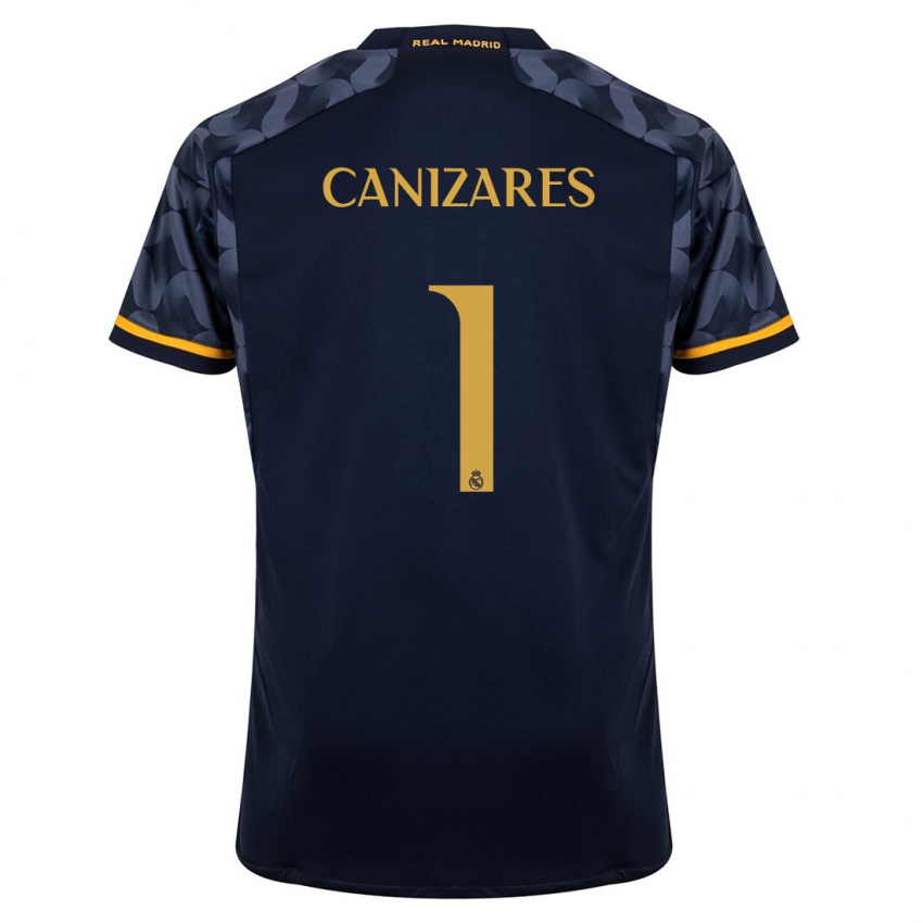 Kvinder Lucas Canizares #1 Mørkeblå Udebane Spillertrøjer 2023/24 Trøje T-Shirt