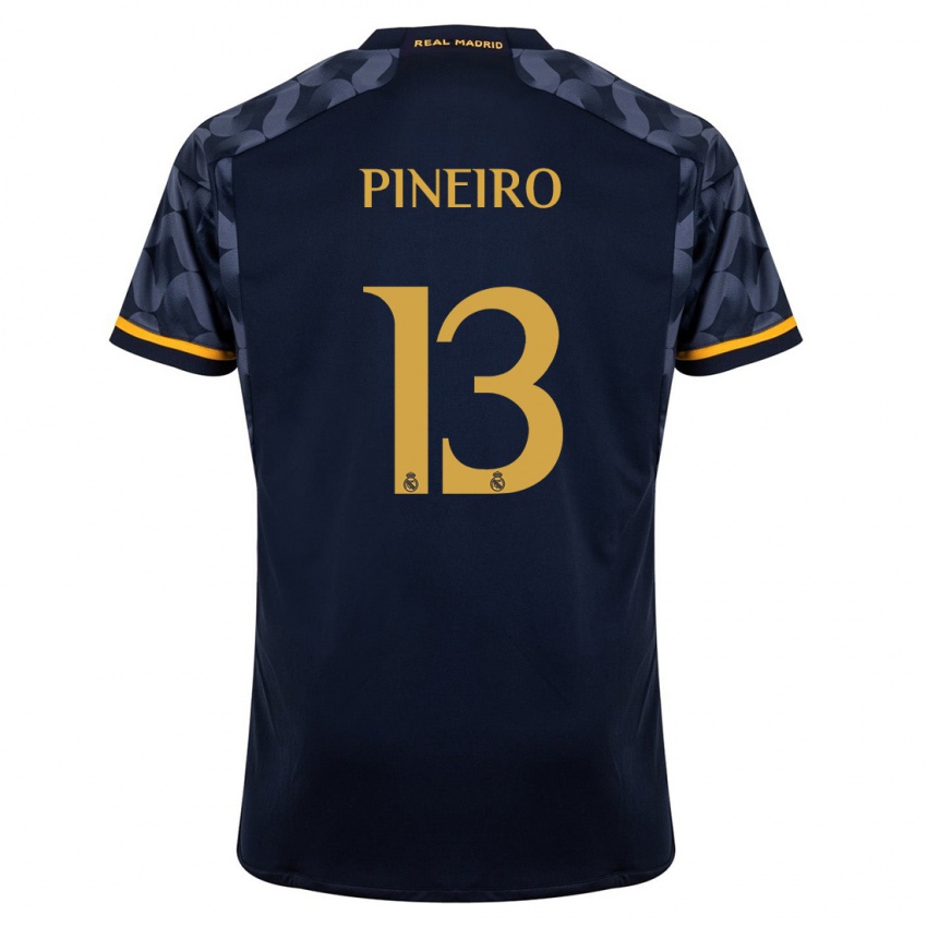 Kvinder Diego Pineiro #13 Mørkeblå Udebane Spillertrøjer 2023/24 Trøje T-Shirt