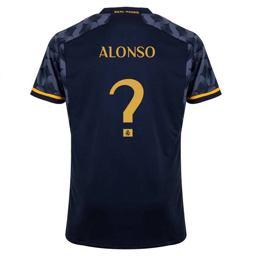 Kvinder Borja Alonso #0 Mørkeblå Udebane Spillertrøjer 2023/24 Trøje T-Shirt