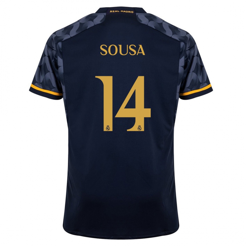 Kvinder Kathellen Sousa #14 Mørkeblå Udebane Spillertrøjer 2023/24 Trøje T-Shirt
