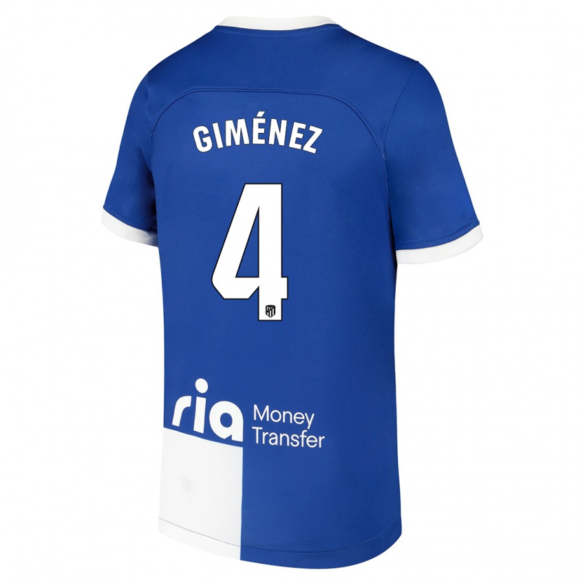 Kvinder Félix Giménez #4 Blå Hvid Udebane Spillertrøjer 2023/24 Trøje T-Shirt