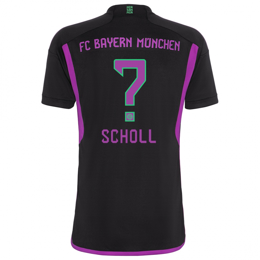 Kvinder Paul Scholl #0 Sort Udebane Spillertrøjer 2023/24 Trøje T-Shirt