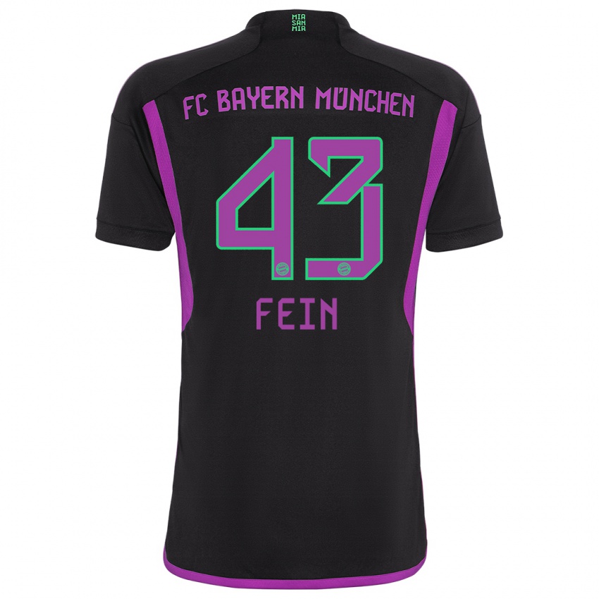 Kvinder Adrian Fein #43 Sort Udebane Spillertrøjer 2023/24 Trøje T-Shirt