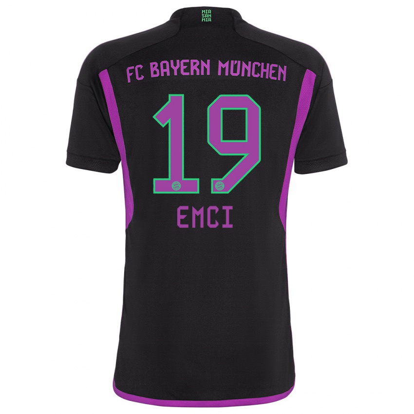 Kvinder Ben Emci #19 Sort Udebane Spillertrøjer 2023/24 Trøje T-Shirt
