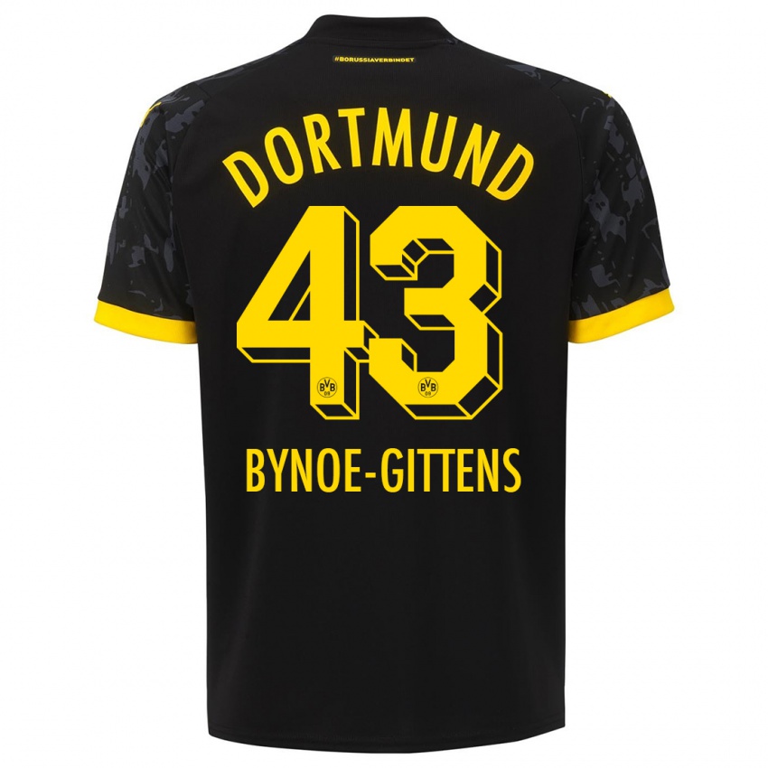 Kvinder Jamie Bynoe-Gittens #43 Sort Udebane Spillertrøjer 2023/24 Trøje T-Shirt