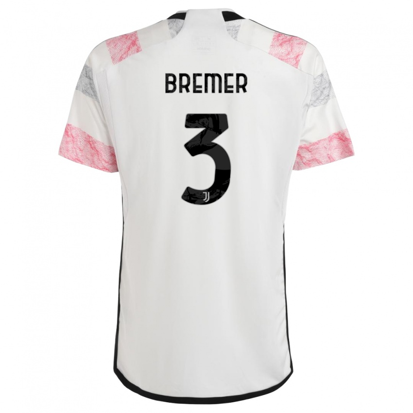Kvinder Bremer #3 Hvid Pink Udebane Spillertrøjer 2023/24 Trøje T-Shirt