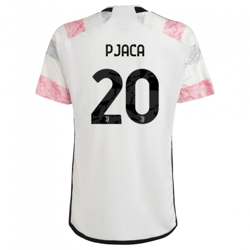 Kvinder Marko Pjaca #20 Hvid Pink Udebane Spillertrøjer 2023/24 Trøje T-Shirt