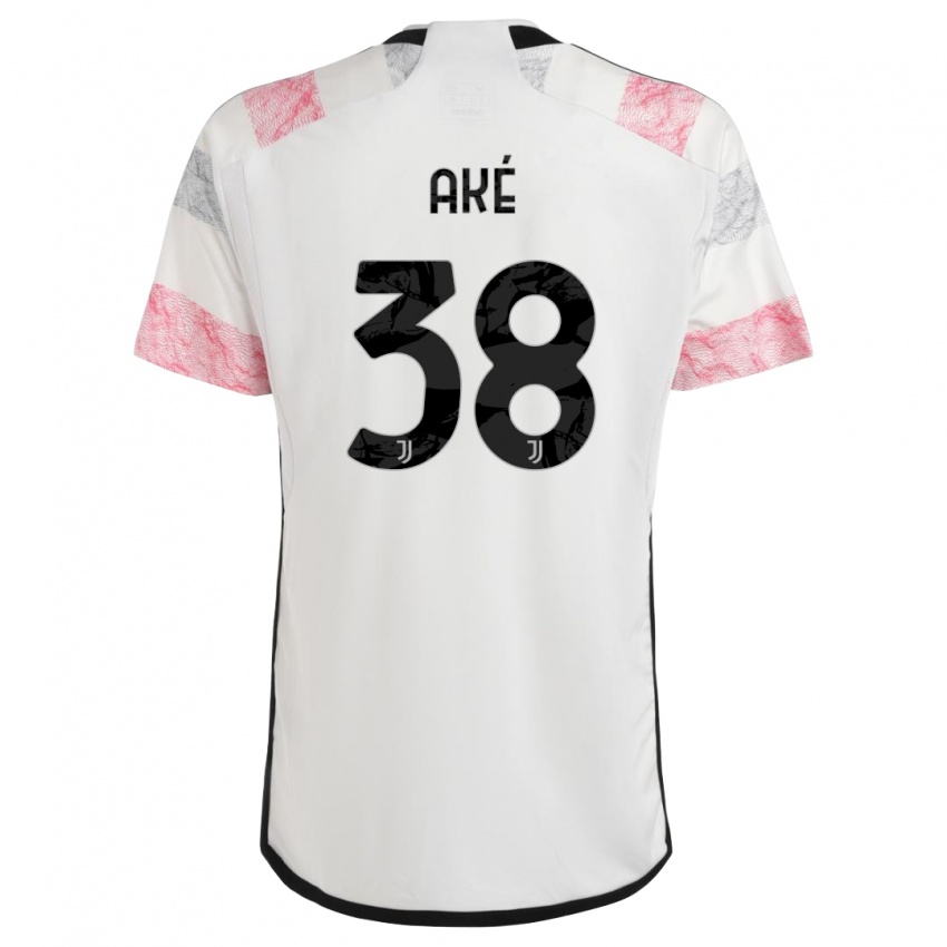 Kvinder Marley Ake #38 Hvid Pink Udebane Spillertrøjer 2023/24 Trøje T-Shirt