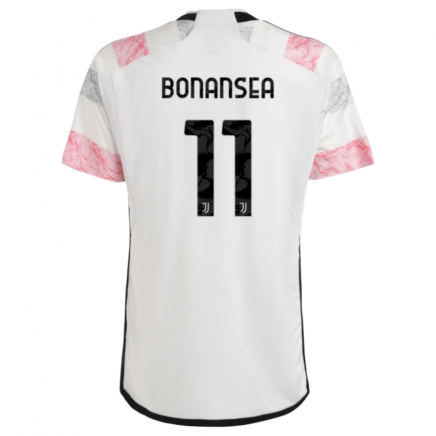 Kvinder Barbara Bonansea #11 Hvid Pink Udebane Spillertrøjer 2023/24 Trøje T-Shirt