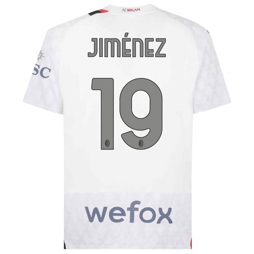 Kvinder Álex Jiménez #19 Hvid Udebane Spillertrøjer 2023/24 Trøje T-Shirt