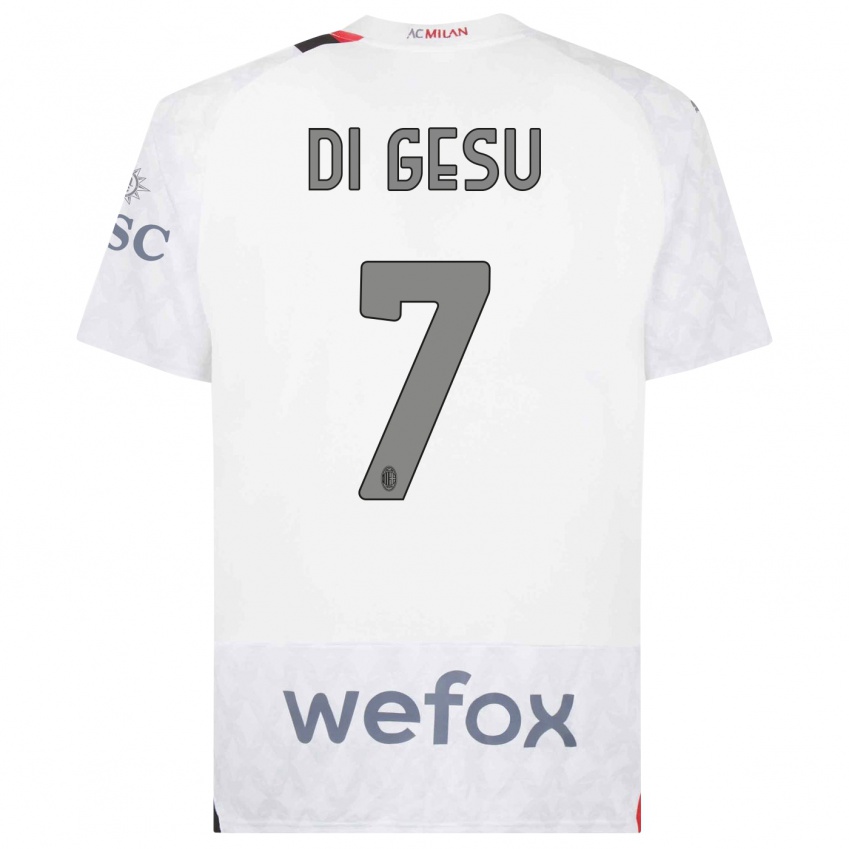 Kvinder Enrico Di Gesu #7 Hvid Udebane Spillertrøjer 2023/24 Trøje T-Shirt