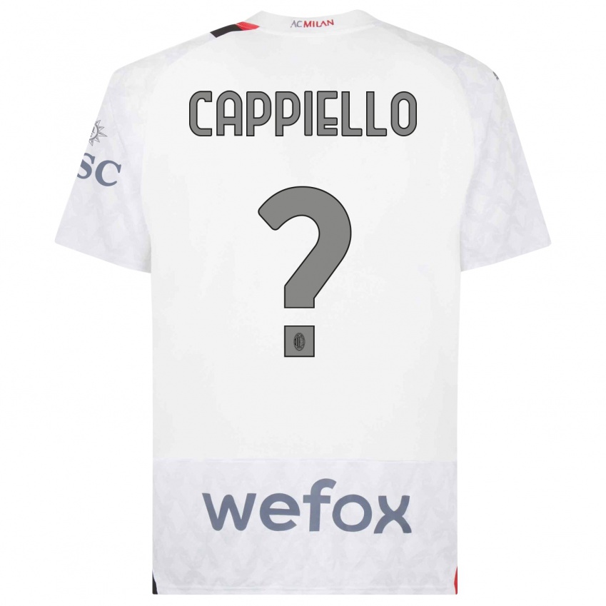 Kvinder Flavio Cappiello #0 Hvid Udebane Spillertrøjer 2023/24 Trøje T-Shirt