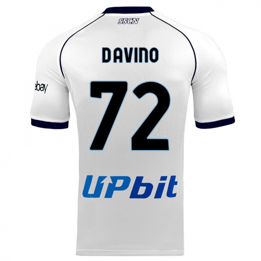 Kvinder Luigi D'avino #72 Hvid Udebane Spillertrøjer 2023/24 Trøje T-Shirt