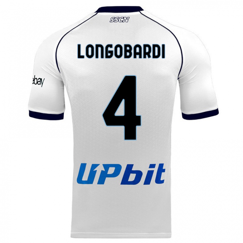 Kvinder Salvatore Longobardi #4 Hvid Udebane Spillertrøjer 2023/24 Trøje T-Shirt
