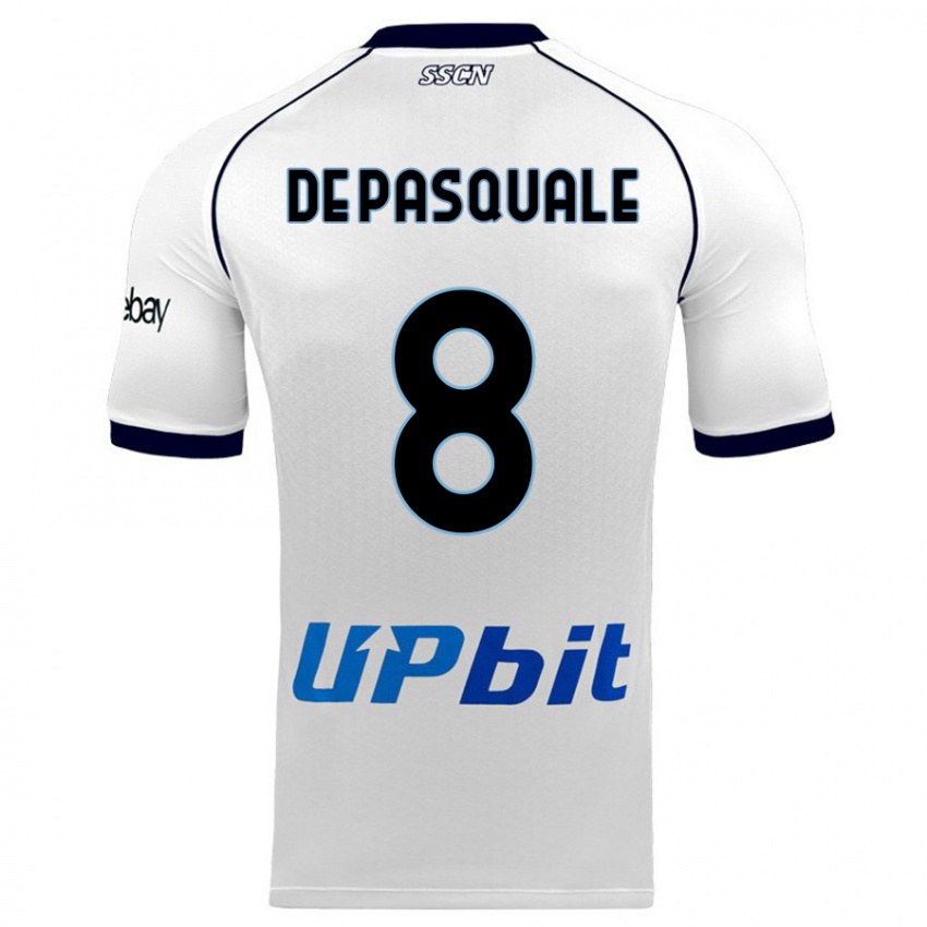 Kvinder Dylan De Pasquale #8 Hvid Udebane Spillertrøjer 2023/24 Trøje T-Shirt