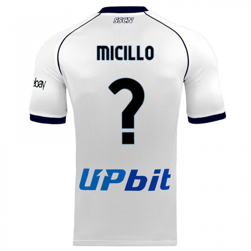 Kvinder Salvatore Micillo #0 Hvid Udebane Spillertrøjer 2023/24 Trøje T-Shirt