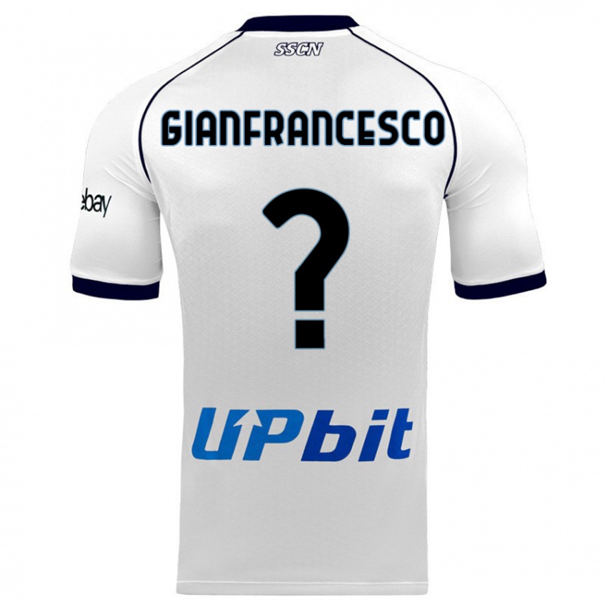 Kvinder Sergio Gianfrancesco #0 Hvid Udebane Spillertrøjer 2023/24 Trøje T-Shirt