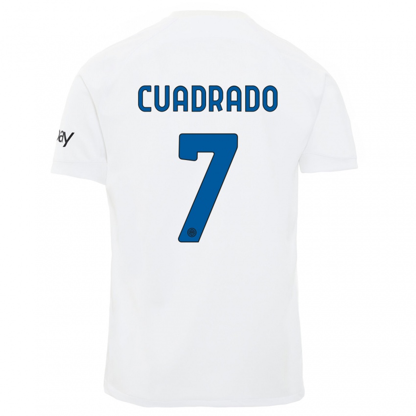 Kvinder Juan Cuadrado #7 Hvid Udebane Spillertrøjer 2023/24 Trøje T-Shirt