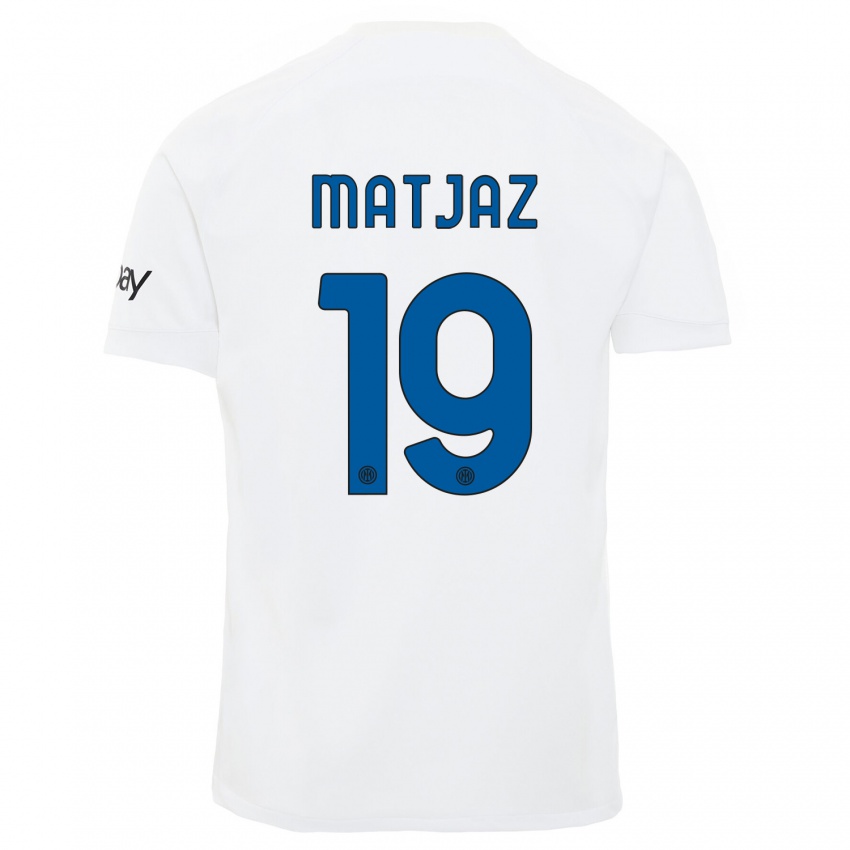 Kvinder Samo Matjaz #19 Hvid Udebane Spillertrøjer 2023/24 Trøje T-Shirt