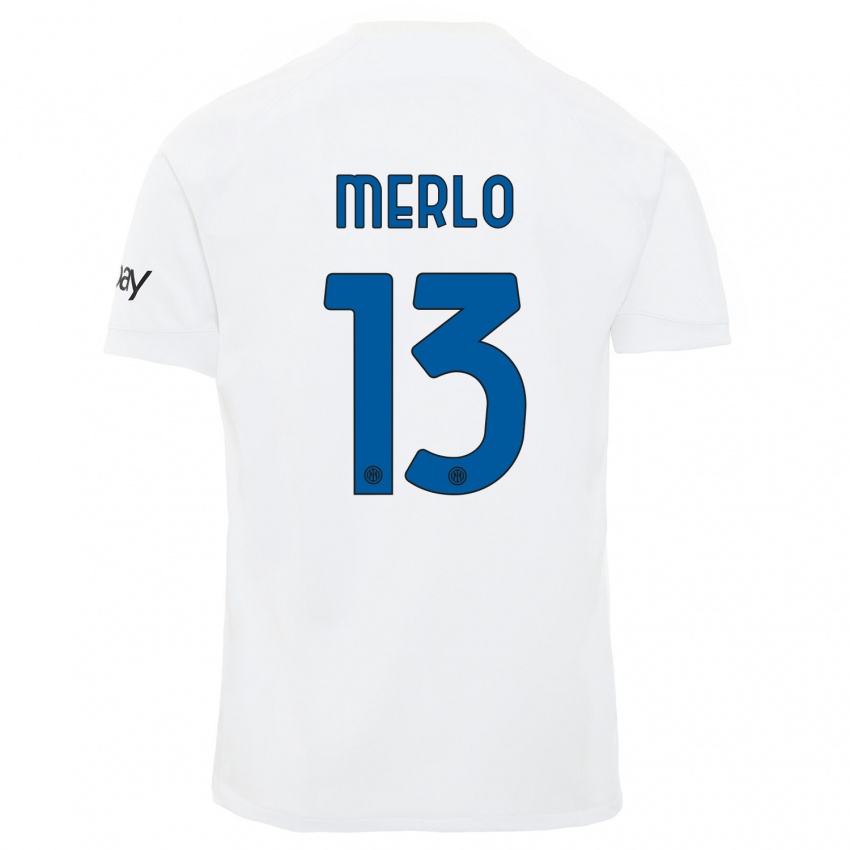 Kvinder Beatrice Merlo #13 Hvid Udebane Spillertrøjer 2023/24 Trøje T-Shirt