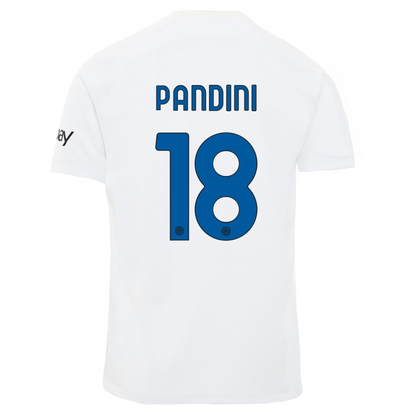 Kvinder Marta Pandini #18 Hvid Udebane Spillertrøjer 2023/24 Trøje T-Shirt
