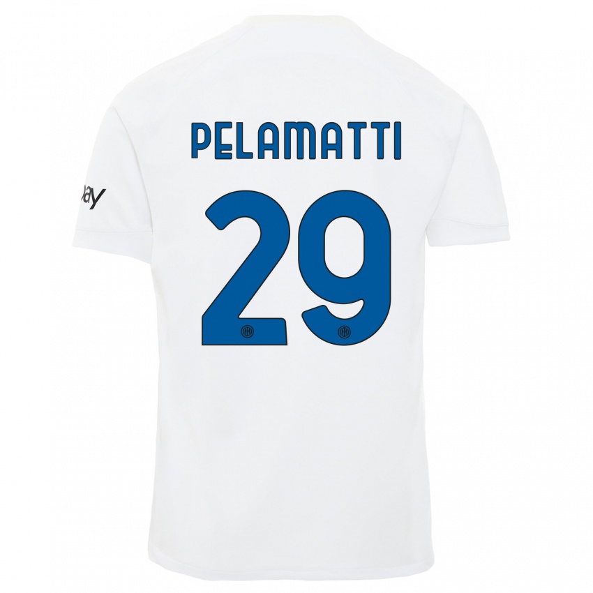 Kvinder Andrea Pelamatti #29 Hvid Udebane Spillertrøjer 2023/24 Trøje T-Shirt