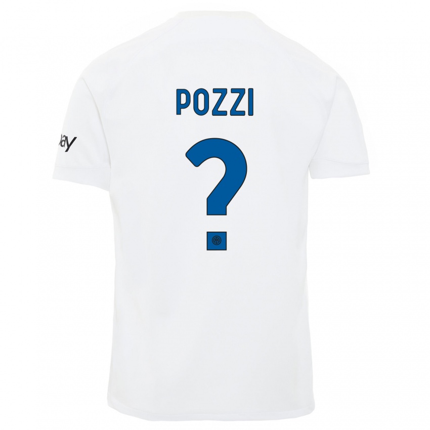 Kvinder Andrea Pozzi #0 Hvid Udebane Spillertrøjer 2023/24 Trøje T-Shirt
