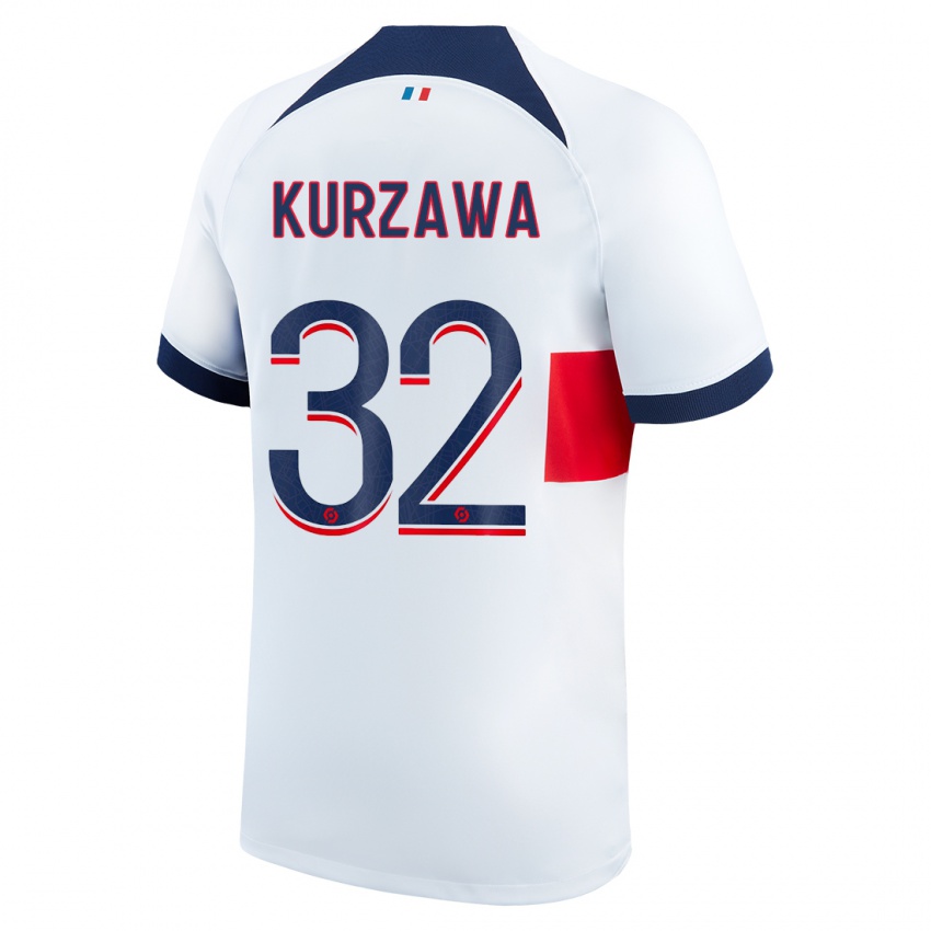 Kvinder Layvin Kurzawa #32 Hvid Udebane Spillertrøjer 2023/24 Trøje T-Shirt