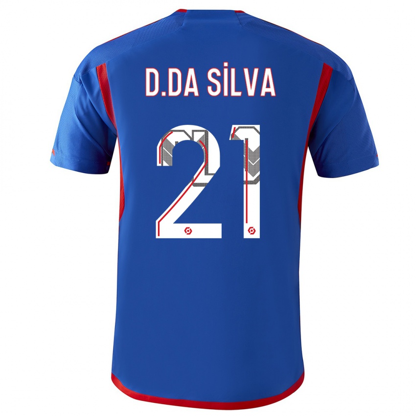 Kvinder Damien Da Silva #21 Blå Rød Udebane Spillertrøjer 2023/24 Trøje T-Shirt