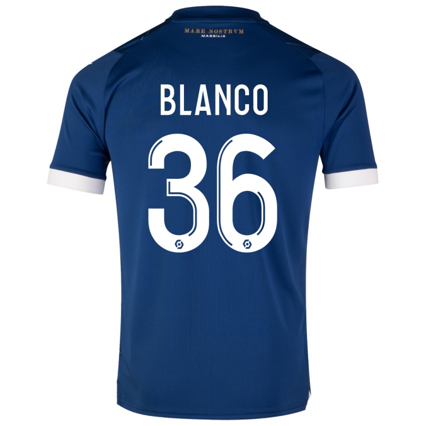 Kvinder Ruben Blanco #36 Mørkeblå Udebane Spillertrøjer 2023/24 Trøje T-Shirt