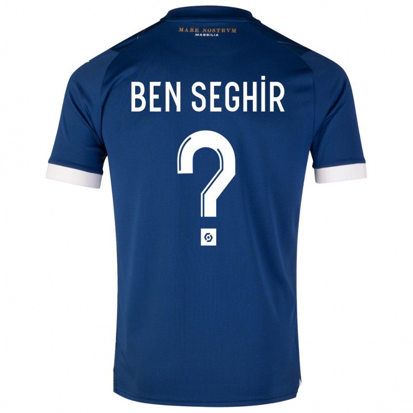 Kvinder Salim Ben Seghir #0 Mørkeblå Udebane Spillertrøjer 2023/24 Trøje T-Shirt