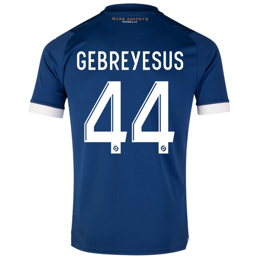 Kvinder Esey Gebreyesus #44 Mørkeblå Udebane Spillertrøjer 2023/24 Trøje T-Shirt