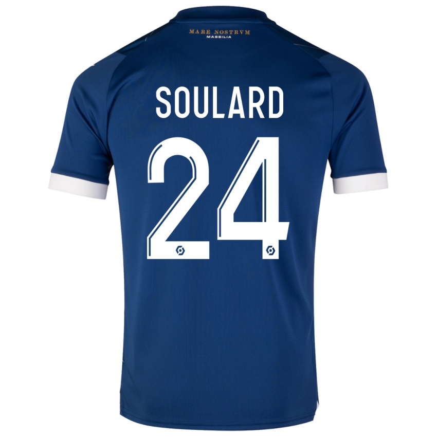 Kvinder Amandine Soulard #24 Mørkeblå Udebane Spillertrøjer 2023/24 Trøje T-Shirt