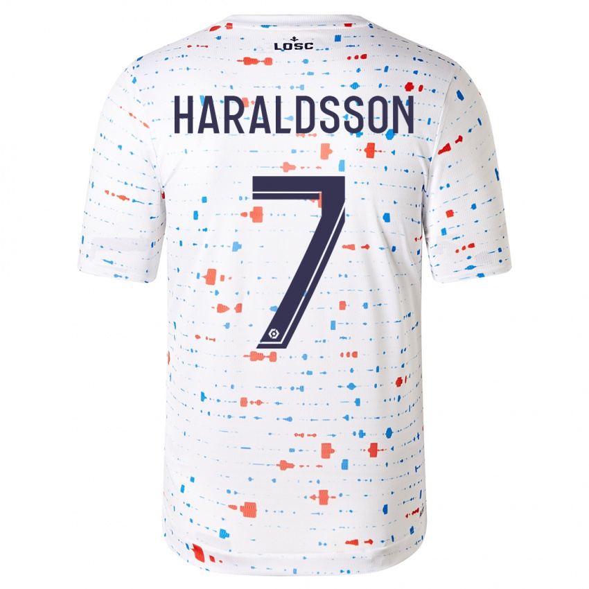 Kvinder Hákon Arnar Haraldsson #7 Hvid Udebane Spillertrøjer 2023/24 Trøje T-Shirt