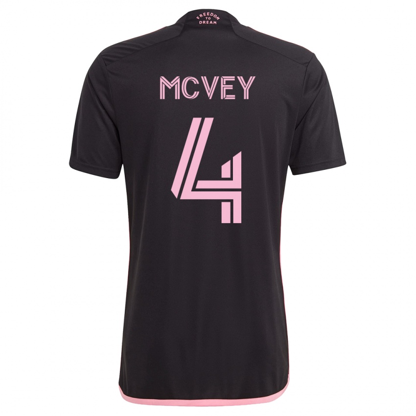 Kvinder Christopher Mcvey #4 Sort Udebane Spillertrøjer 2023/24 Trøje T-Shirt