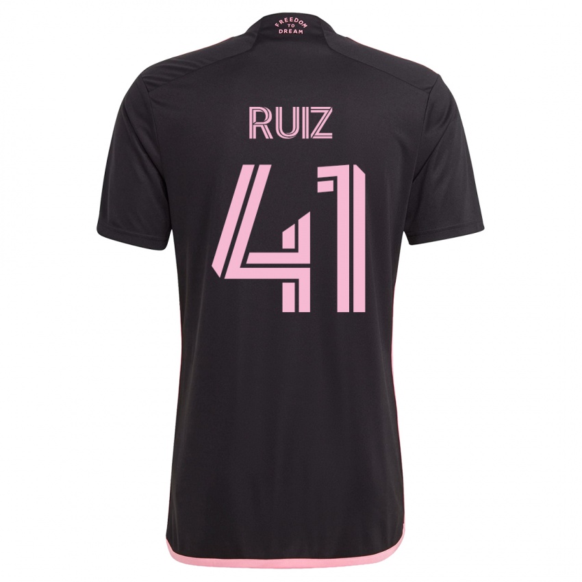 Kvinder David Ruíz #41 Sort Udebane Spillertrøjer 2023/24 Trøje T-Shirt