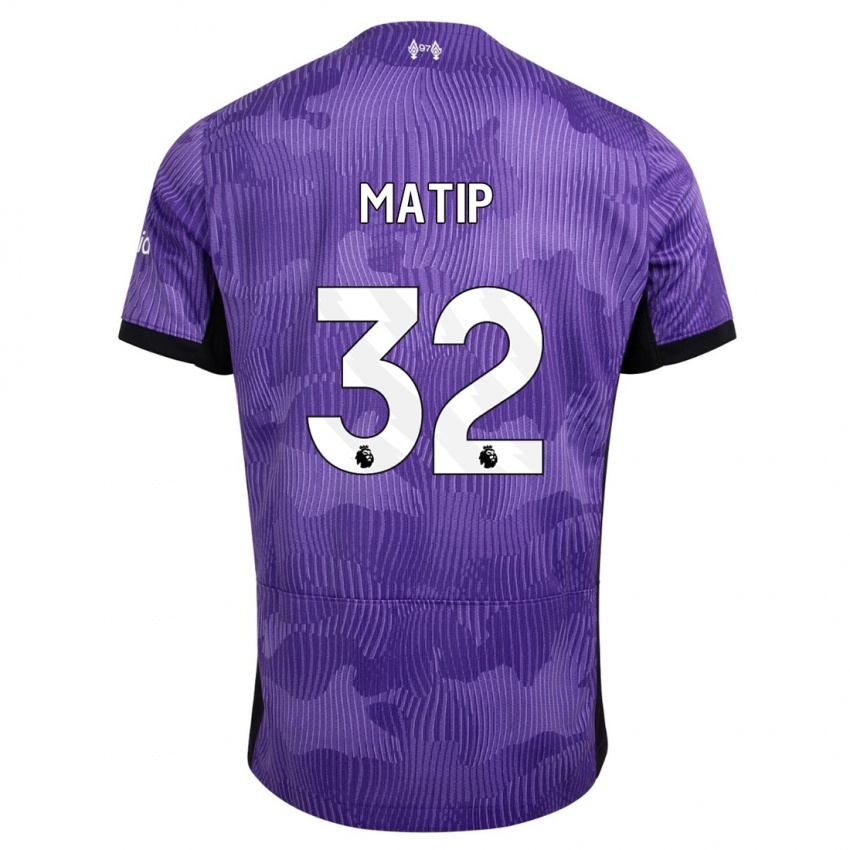 Kvinder Joel Matip #32 Lilla Tredje Sæt Spillertrøjer 2023/24 Trøje T-Shirt