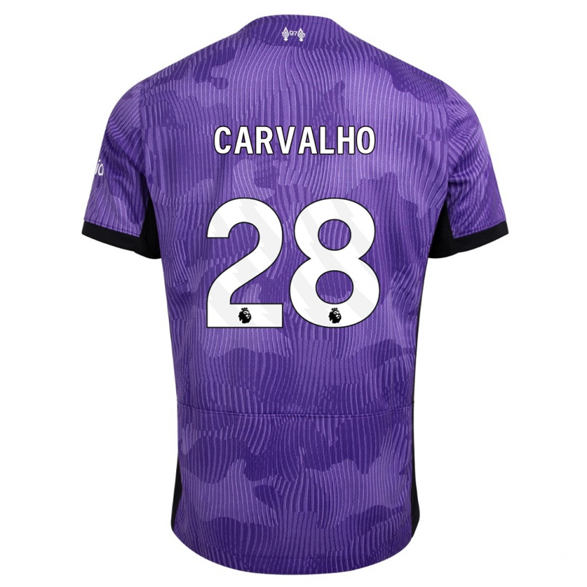 Kvinder Fabio Carvalho #28 Lilla Tredje Sæt Spillertrøjer 2023/24 Trøje T-Shirt