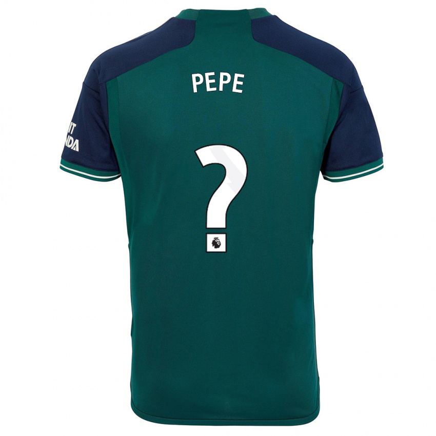 Kvinder Nicolas Pepe #0 Grøn Tredje Sæt Spillertrøjer 2023/24 Trøje T-Shirt